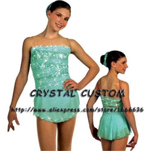 Professional Customized Ice Skating Dresses For Girls With Spandex Graceful New Brand Ice Skating Competition Dress DR2627