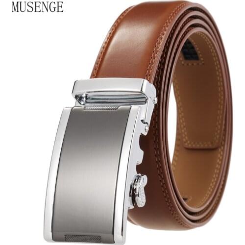 Mens Belts Metal Luxury Brand Automatic Buckle Leather High Quality Belts for Men Business Work Casual Strap Formal Gift