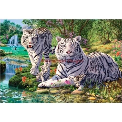 Needlework for embroidery DIY DMC High Quality - Counted Cross Stitch Kits 14 ct Oil painting - Tiger Nirvana