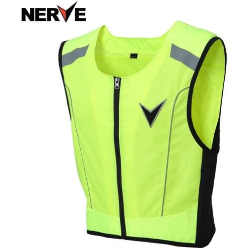 NERVE Riding Tribe Reflective Desgin Waistcoat Clothing Motocross Off-Road Racing Vest Motorcycle Touring Night Riding Jacket