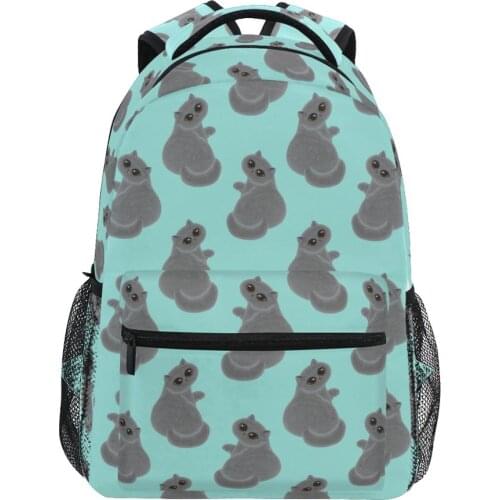 Large capacity Waterproof School Bags Girls Boys Children Backpack Kids Book Bag Mochila Escolar Funny cat printing Schoolbag