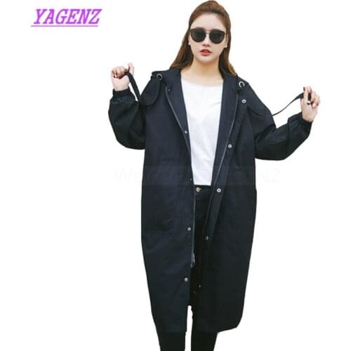 Женские тренчи с капюшоном YAGENZ China At AliExpress