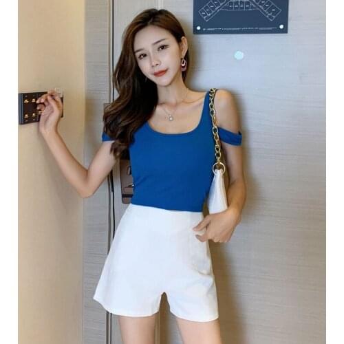 Womens Fake 2-Piece Vest Sexy Outerwear Without Steel Ring with Chest Pad Tops One Size