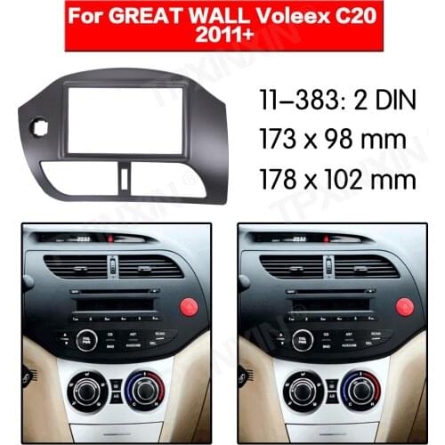 11-383 Car radio Frame Panel for GREAT WALL Voleex C20 2011+ Radio Stereo Fascia Panel Frame Adaptor Fitting Kit