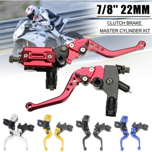2pcs/set 7/8'' 22mm Brake Master Cylinder Levers Motorcycle Brake Clutch Master Cylinder Reservoir Levers Drop Shipping