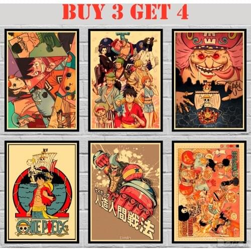 50 Designs One Piece Kraft paper Poster HomeDecal Painting Wall Sticker A3 1 42X30cm