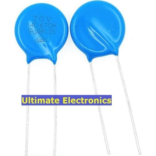 50pcs Varistors 14D470K 47V Metal voltage dependent resistor