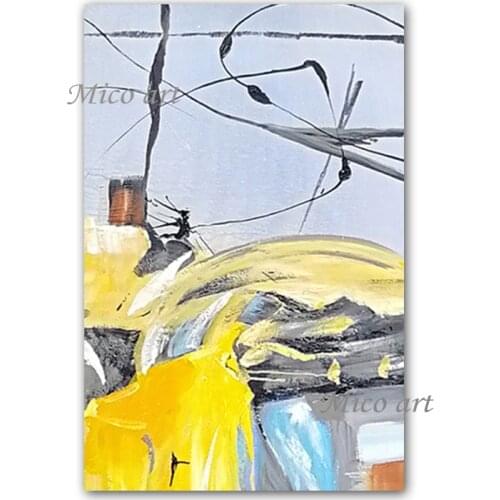 Pure Handmade Decorative Items Abstract Colorful Real Oil Painting Art Acrylic Canvas Unframed Paintings Wall Art Free Shipping