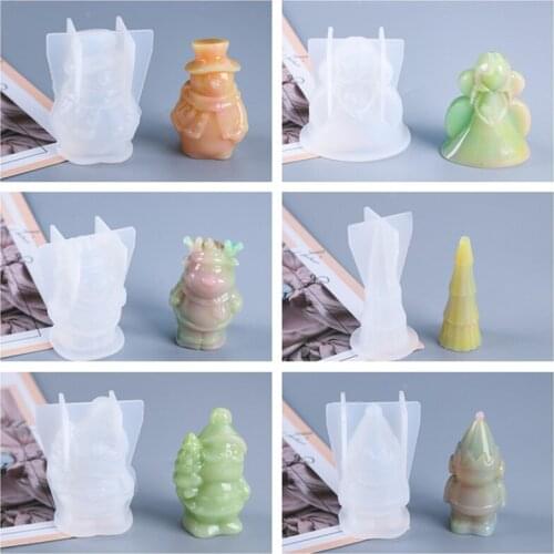 DIY Christmas 3D Doll Decorations Casting Silicone Mould Crafts Jewelry Making Tool Crystal Epoxy Resin Mold