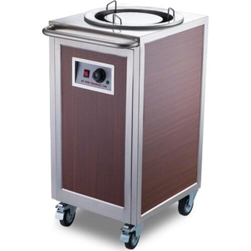 Moving Wood grain buffet plate single hole plate insulation car Western restaurant hotel club restaurant machine