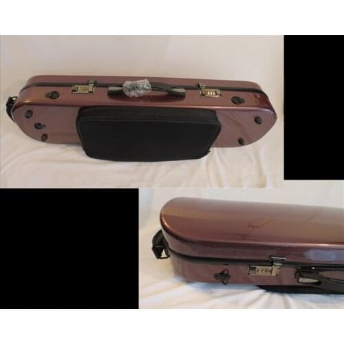 Strong Carbon fiber coded lock 4/4 violin case red color with Spectrum bag