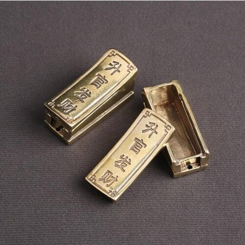 Handmade Copperr Coffin Ornaments Brass Crafts Openable Cover Bring Lucky And Weealth Chinese Feng Shui Home Desk Decorations