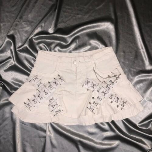 Ruibbit Japanese Harajuku Style Girl High Waist Ruffles Cute White Denim Pleated Skitrs Preppy Style Mini Shorts Skirts Y2k