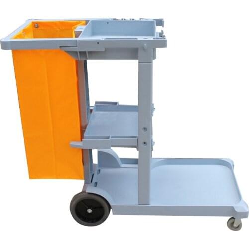 Hotel Cleaning Car Hygiene Cleaning Garbage Trolley Bag Multi-function Stainless Steel Property Cleaning Cloth Truck