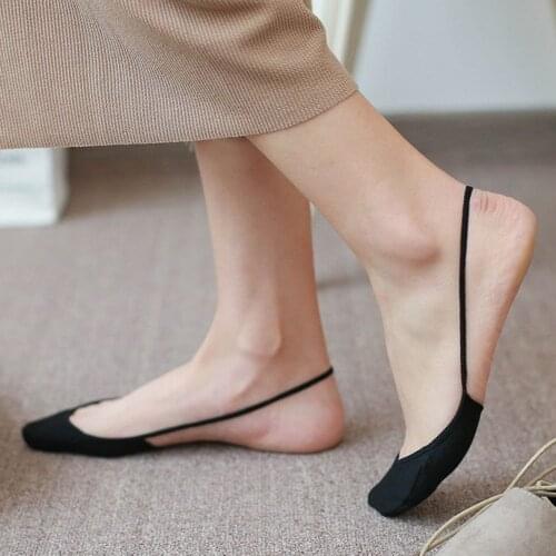 Fashion Women Breathable Boat Socks Summer Short Invisible Socks Female Soft Cotton Slippers Colorful High Heels Socks