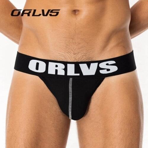 ORLVS Brand LOT Gay Men Underwear Men Jockstrap Thongs Sexy Gay Men G String Men Thong Homme Tanga Jockstrap