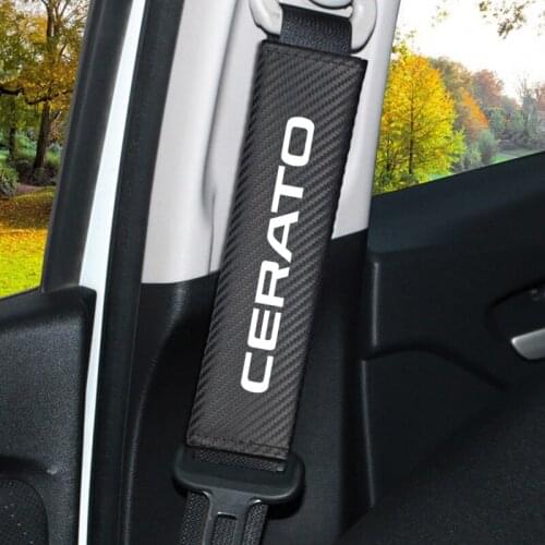 2pcs car carbon fiber seat belt shoulder protector cover case for KIA Cerato k3 Cerato 2 Cerato 3 2011 2018 2019 Accessories