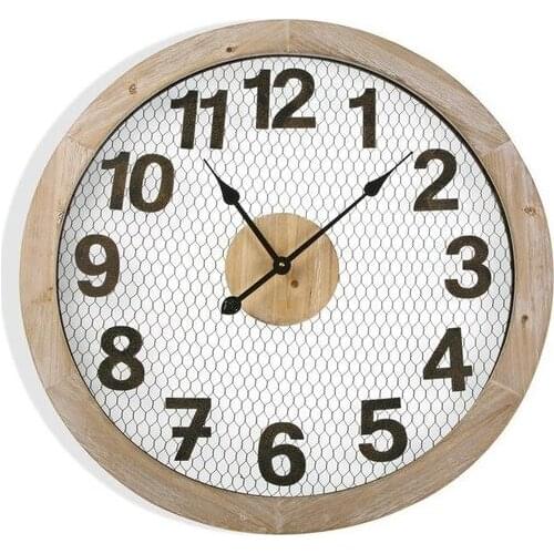 Wall Clock Metal MDF Wood/Metal (4,5 x 70 x 70 cm)