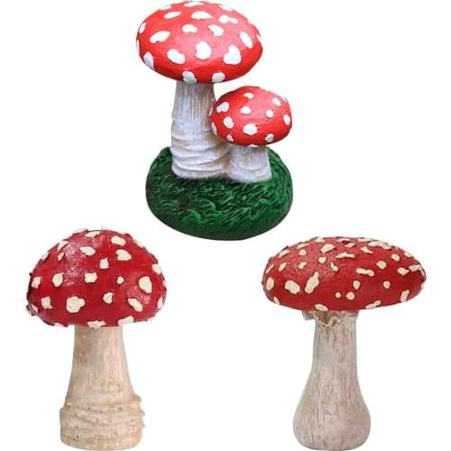 New Outdoor Pastoral Simulation Resin Mushroom Ornament Park Landscape Plants Sculpture Crafts Courtyard Garden Figurines Decor