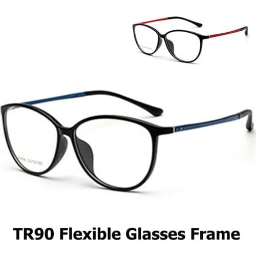 New Ultralight TR90 Glasses Frame Flexible Oval Spectacle Frame Comfortable Stylish Custom Frame Non Prescription Glasses