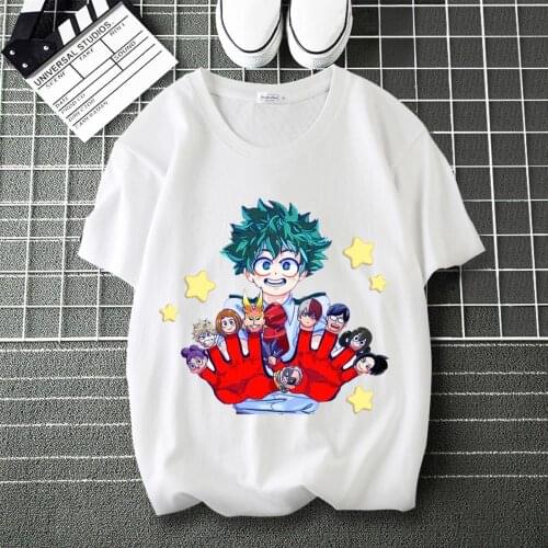 My Hero Academia Bakugo Katsuki LOGO Printed personalise T-Shirt O-Neck Short Sleeve Modal Top Shirts