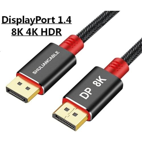 DisplayPort 1.4 Cable 8K 4K HDR 60Hz 144Hz High Speed 32.4Gbps HDR Video DP Cable For Video PC Laptop HDTV DP 1.4 Display Port