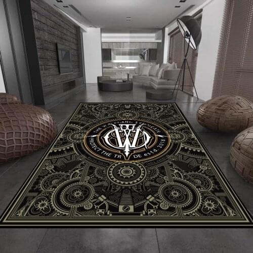200x300cm Fashion Modern Punk Gear Machinery Heavy Industry Style Kitchen Living Room Bedroom Bedside Mat Customization
