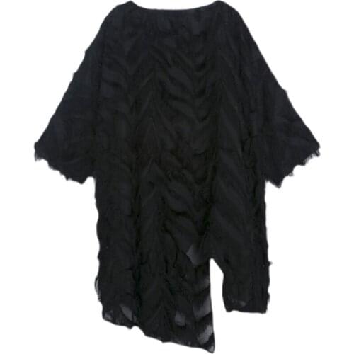 The same starry sky shirt sleeves see-through loose shirt spring and summer new scheming trend