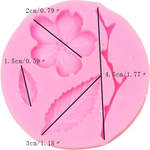 Silicone Mold Fondant Cake Decorating Tools Peach Blossom Cookie Candy Mould For Fondant Cakes Decoration Baking Mold Cake Mold