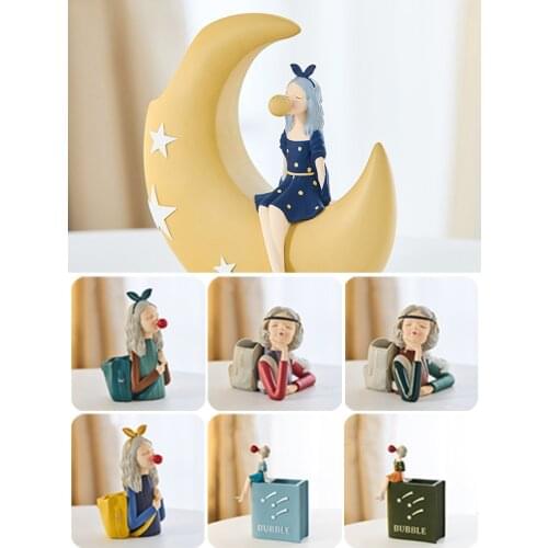 Cute Desktop Accessory Continental Style Stationery Organizer Pencil Cup for Home Office Pen Holder Cute Desk Organizer