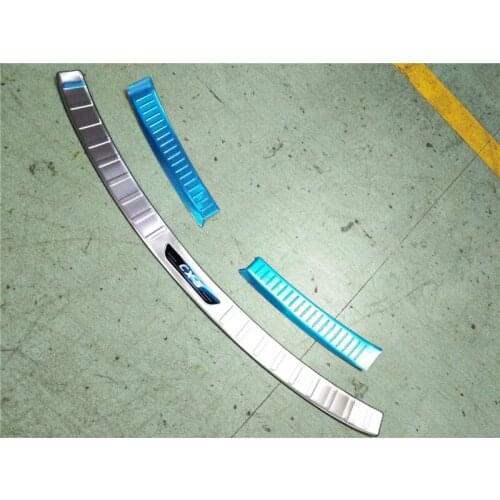 Styling Car Rear Bumper Protector Sills Interior Trunk Rear Tread Pedals Plate For Mazda CX-5 cx5 2013-2015