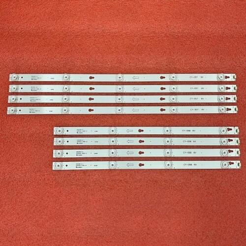 8pcs LED Backlight strip for L55S4900FS L55S4900 55D2900 L55P2 L55E5800A LVU550ND1L 55S405 55S401 55S401TCAA 55S405TBBA U55P6006