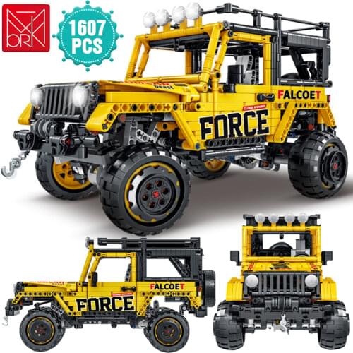 Technical Expert Famous Jeep Car Building Blocks Off-road Vehicle Model Bricks Assembly Toys Birthday Gift For Children Boys