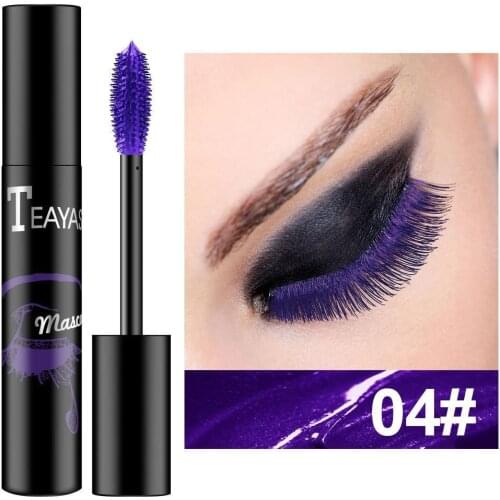 6-color Mascara Waterproof Long Lasting Fast Dry Brown Black Purple Red Blooming Not Lengthen Eyelashes P8S2