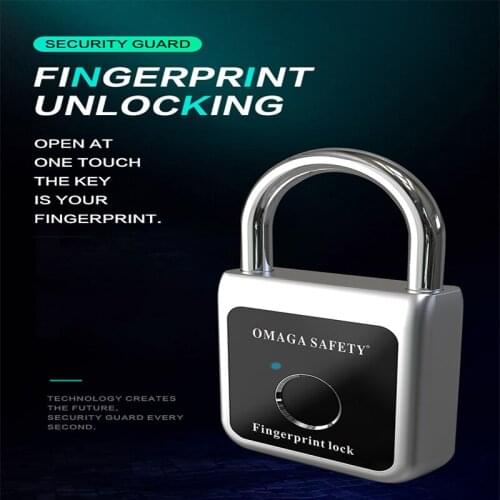 Keyless Bluetooth APP Electronic Smart Door Lock Wireless Fingerprint Padlock Aluminum Alloy Quick Unlock fingerprint padlock