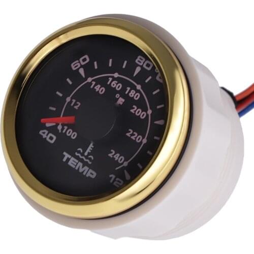 Universal 40-120 Degree Water Temp Gauge Indicator Racing Water Temperature Meter With Sensor For Marine Boat Auto Car Motor