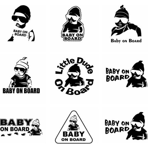 Funny BABY ON BOARD Car Sticker Auto Stickers Decal To Cover Scratches Window Decal For Rear view Mirror Cars Head Engine Decor