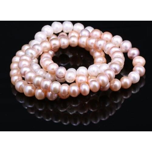 Potato Shaped Pearls Bracelets Natural Freshwater Pearls for Making DIY Jewelry Necklace Bracelet Accessories Szie 8-9mm