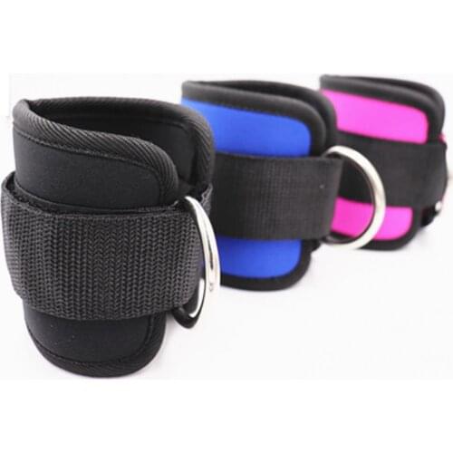 1 Pair Men Women Gym Training Adjustable Padded Ankle Guard Straps with D-ring