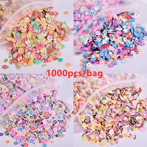 12g/Bag 1000pcs Cute Cartoon Fruit Slim Filler Decoration DIY Resin Filler Accessories Material For Jewelry Making Nail Beauty