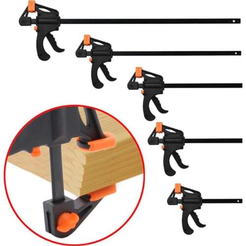 4/6/8/10/12inch Wood Working Bar F Clamp Grip Adjustable Release Squeeze Clip