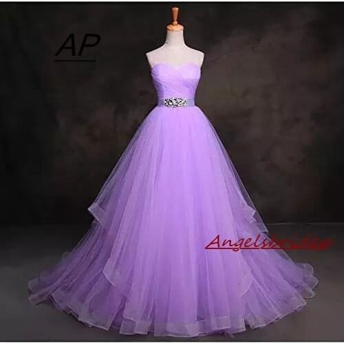 ANGELSBRIDEP Plus Size Violet Quinceanera Dress 2021 Princess Tassel Corset Tulle High Qulaity Sweet 16 Ball Gowns Party Dresses