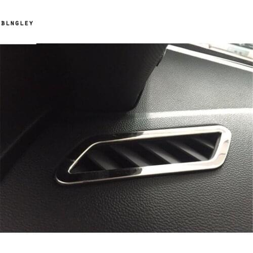 2pcs/lot Car stickers Stainless steel High position air conditioning outlet decoration cover for 2018 2019 Volkswagen VW T-ROC