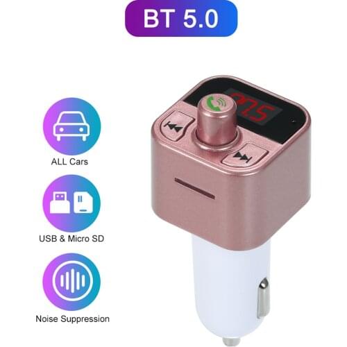 Car MP3/WAV Music Player BT 5.0 FM Modulator Transmitter Wireless Handsfree Audio Receiver Dual USB Chargers