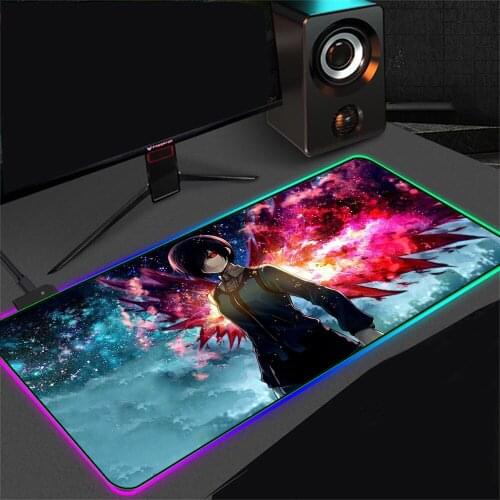 Mairuige Big RGB Mouse Pad Xxl Gaming Mouse Pad LED Big Mouse Pad Computer Desk Mat with Backlight Game Player Carpet Rubber