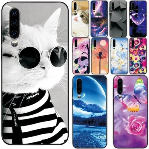 For Huawei P30 Case 6.1 inch Matte Protective Phone Bag on Huawei P30 Soft Silicone Cover For Huawei P30 TPU Cool Fashion Coque