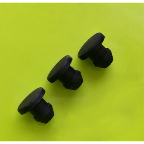 10pcs Black Solid Silicone Rubber Cap 2.5/3/3.5/4mm T Type Plug Cover Snap-on Gasket Blanking End Cap Seal Stopper Insert Bung
