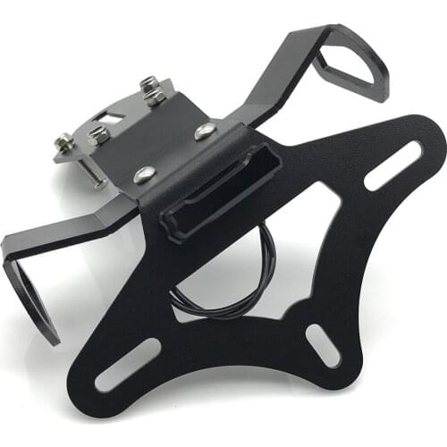 For Kawasaki ZX-10R Modified Motorcycle Parts Short Tail with Light License Plate Holder License Plate Frame Decoration Shelf