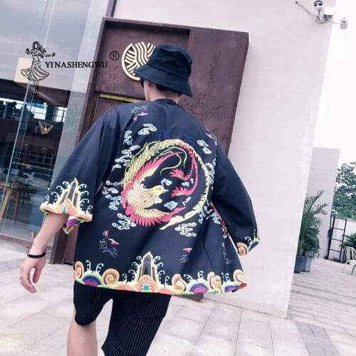 Japanese Kimono Traditional Robe Kimono Cardigan Men Beach Thin Holiday Kimono Cosplay Costume Yukata Women Shirt Unisex Tops