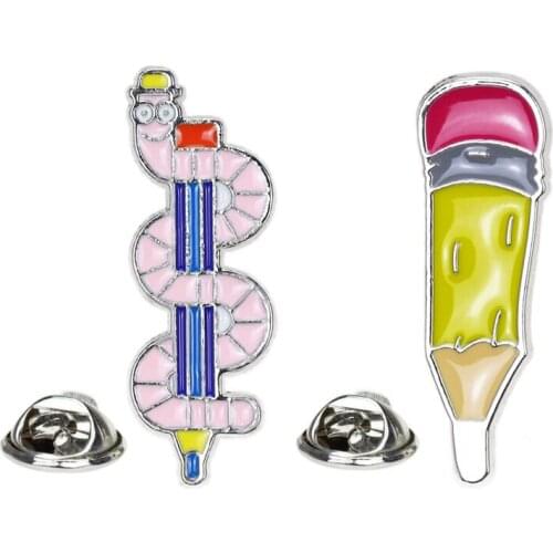 Interesting Insects, Animal Pencil Case, Decorative Brooches, Gifts For Classmates, Fashionable And Exquisite Metal Colored Pins